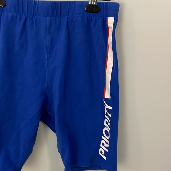 USPS X Forever 21 Blue Postal Priority Mail Biker Shorts Size 1X - Picture 3 of 11